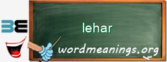 WordMeaning blackboard for lehar